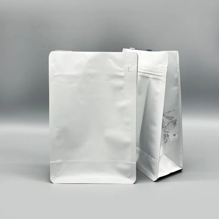 Aluminum Foil Flat Bottom Coffee Bag For Roasted Coffee
